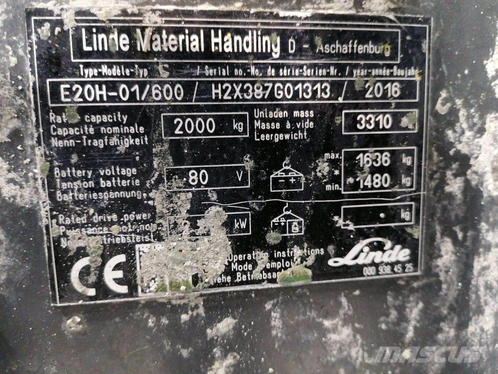 Linde E20H-01/600 Електронавантажувачі