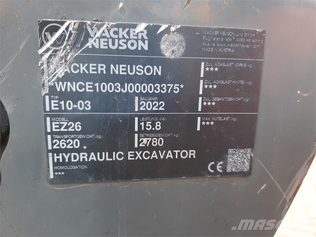 Wacker Neuson EZ26 Гусеничні екскаватори
