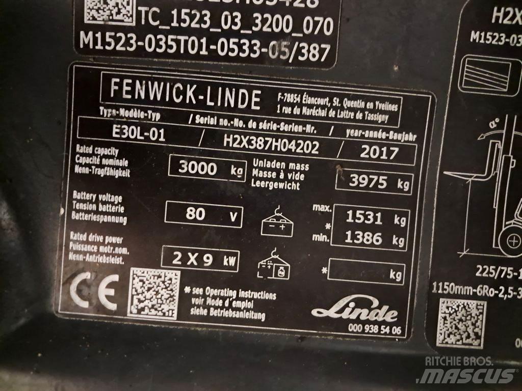Linde E30L-01 Електронавантажувачі