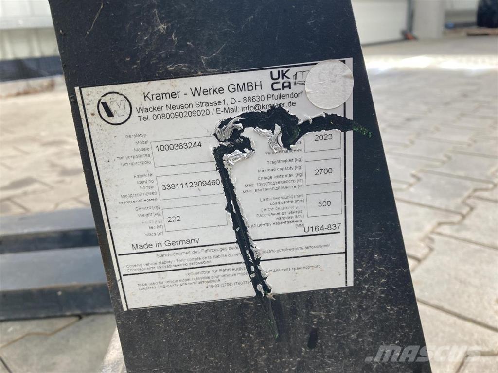 Kramer 1200 mm Запчастини та додаткове обладнання для фронтальних навантажувачів