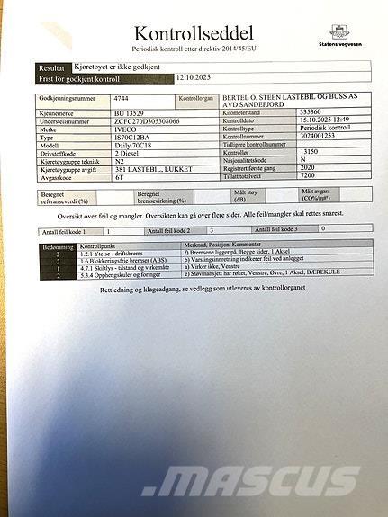 Iveco DAILY 70C18 Фургони