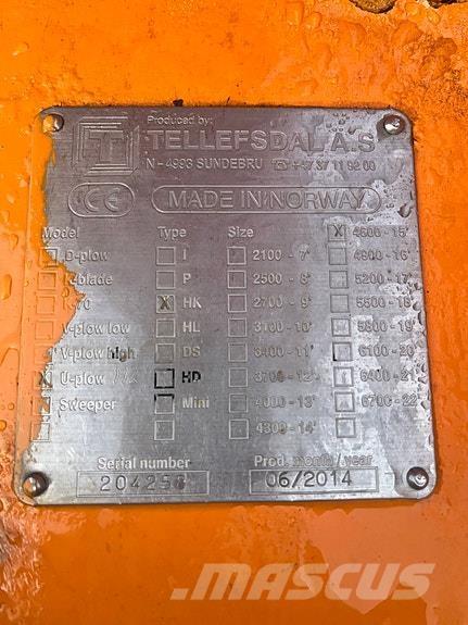 Tellefsdal 4600 H2 Снігоочищувальні ножі та плуги