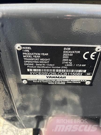 Yanmar SV26 Міні-екскаватори < 7т