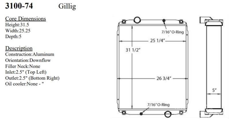 Gillig Bus Радіатори