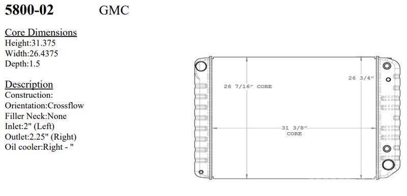 GMC  Радіатори