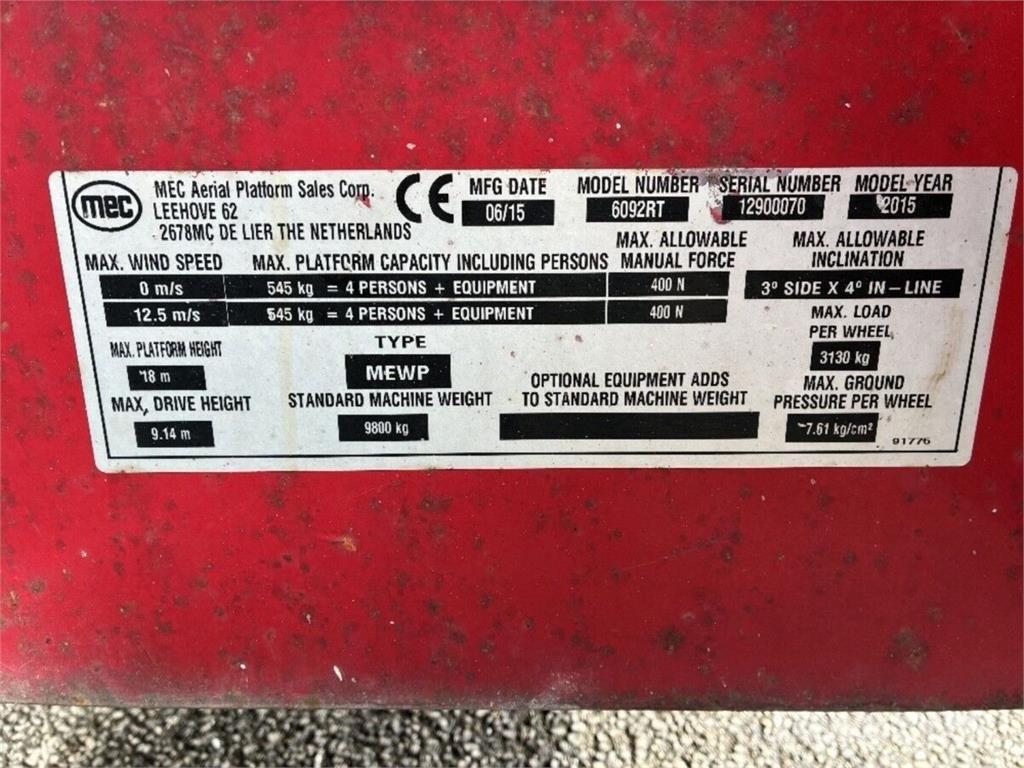 MEC 6092RT Підйомники-ножиці