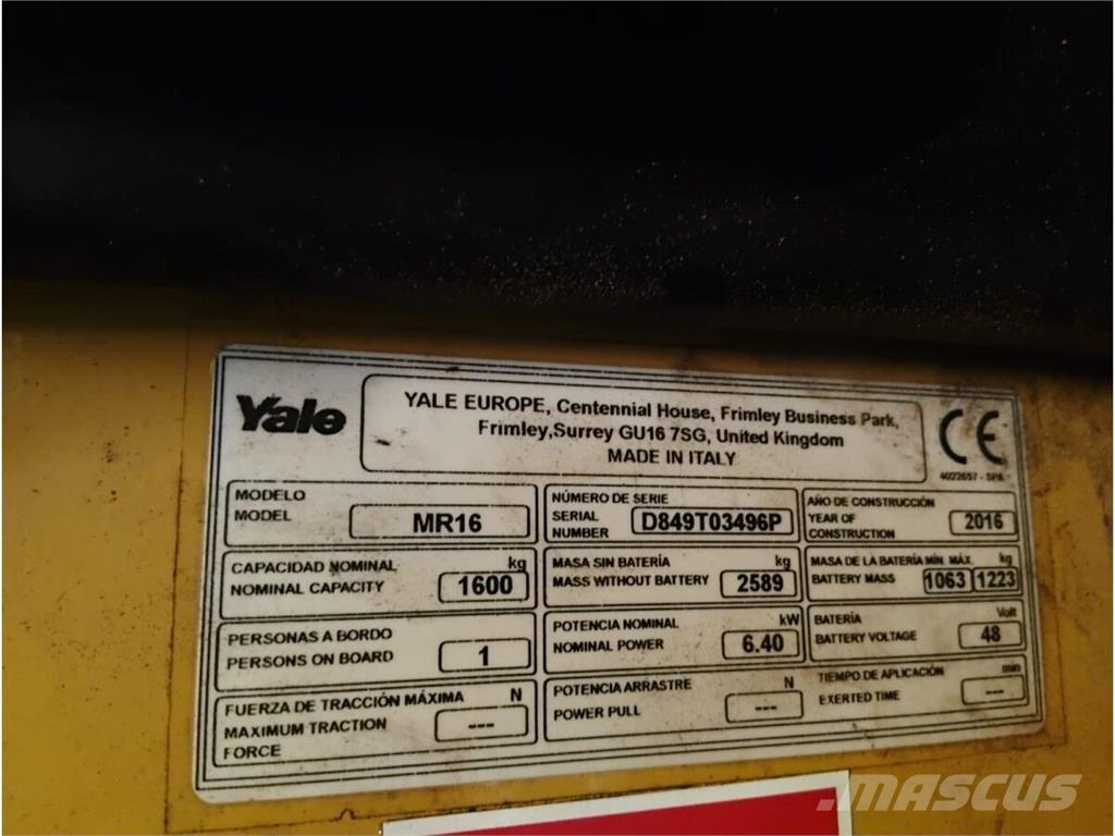 Yale MR16 Складська техніка - Інші