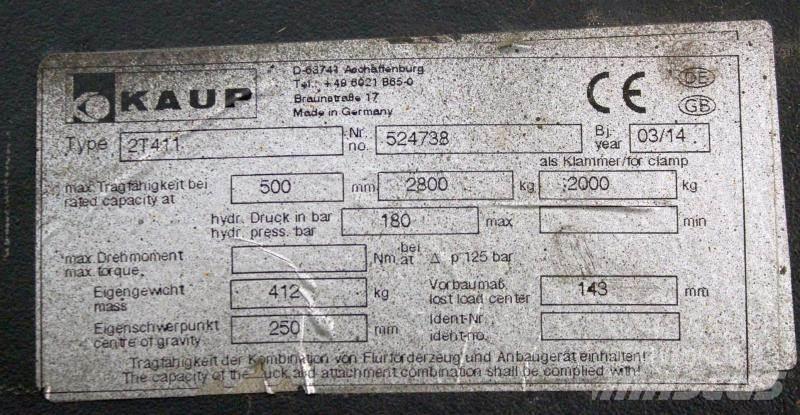 Kaup 2T411 Інші компоненти