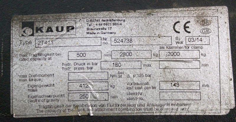Kaup 2T411 Інші компоненти