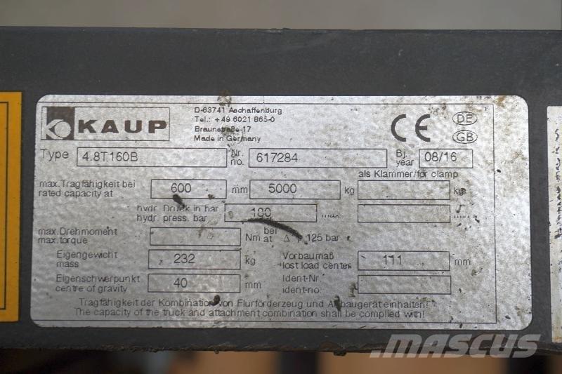 Kaup 4,8T160B Інші компоненти