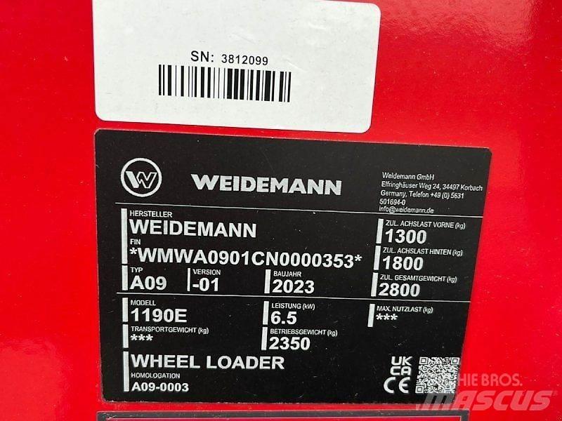 Weidemann 1190E Міні-навантажувачі