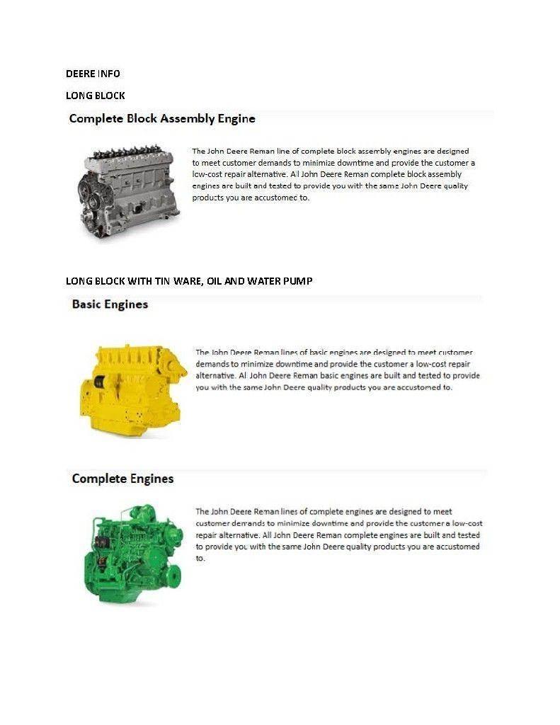 John Deere 4024T Двигуни