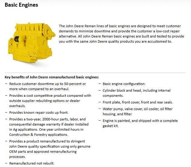 John Deere 6466T Двигуни