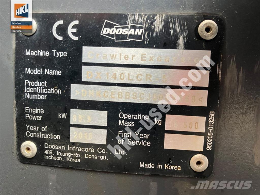 Doosan DX 140 LCR-5 Гусеничні екскаватори