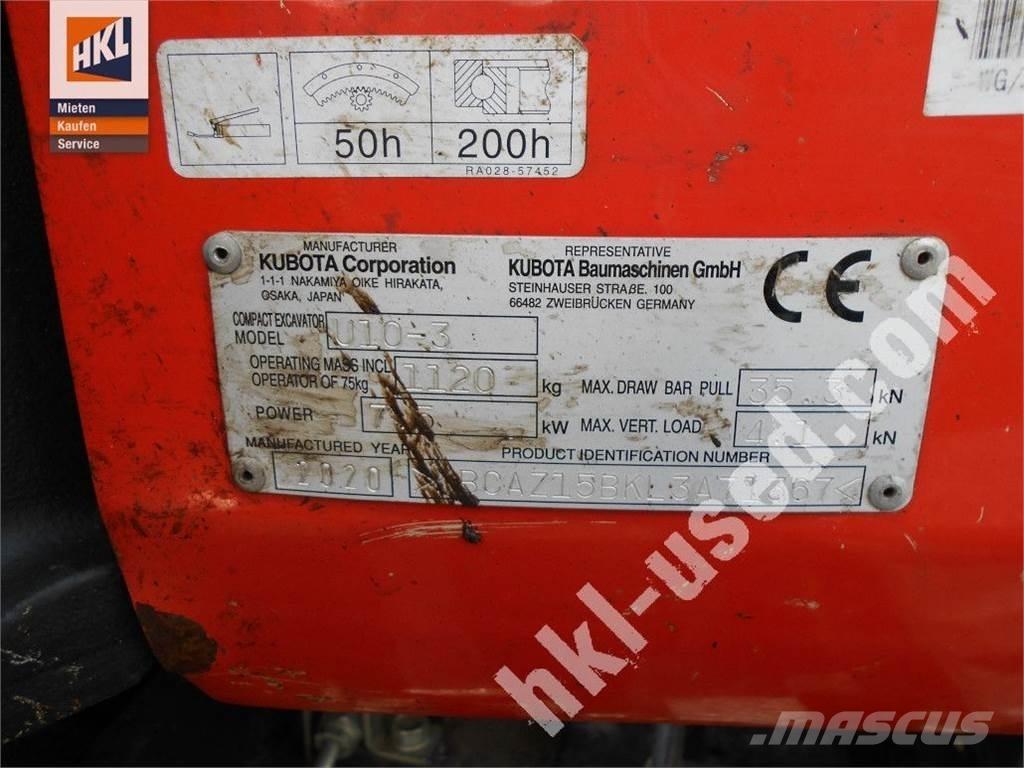 Kubota U 10-3 Міні-екскаватори < 7т