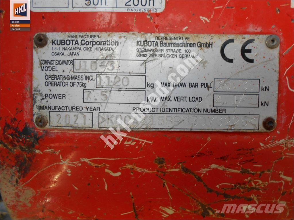Kubota U 10-3 Міні-екскаватори < 7т