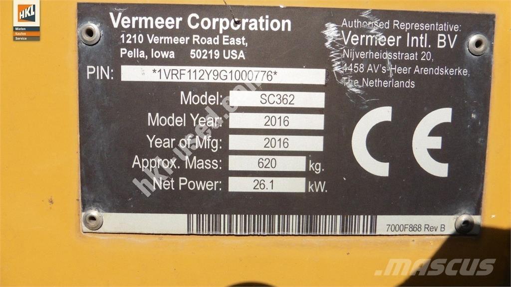 Vermeer SC 362 Будтехніка - Інші