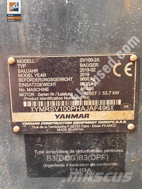 Yanmar SV 100-2 Міні-екскаватори < 7т
