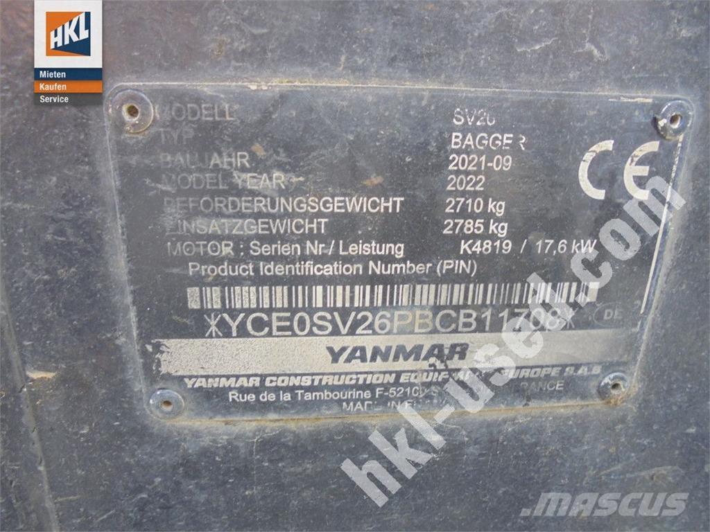 Yanmar SV 26 Міні-екскаватори < 7т