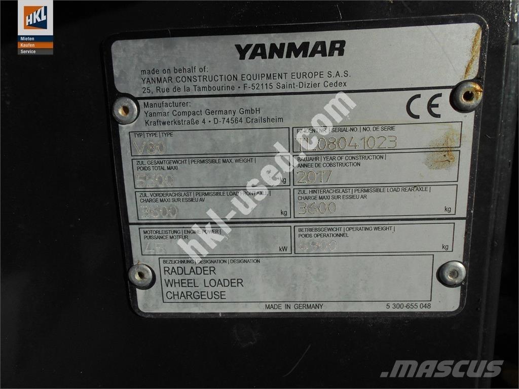 Yanmar V 80 Фронтальні навантажувачі