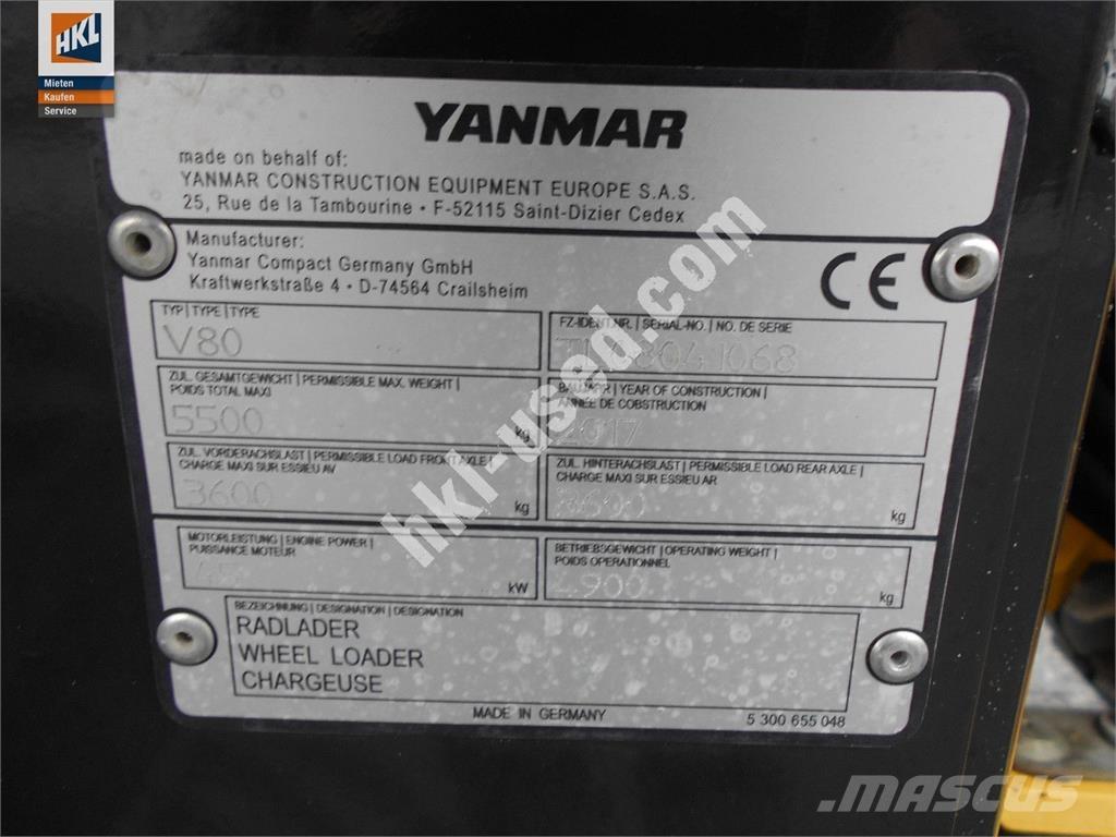 Yanmar V 80 Фронтальні навантажувачі
