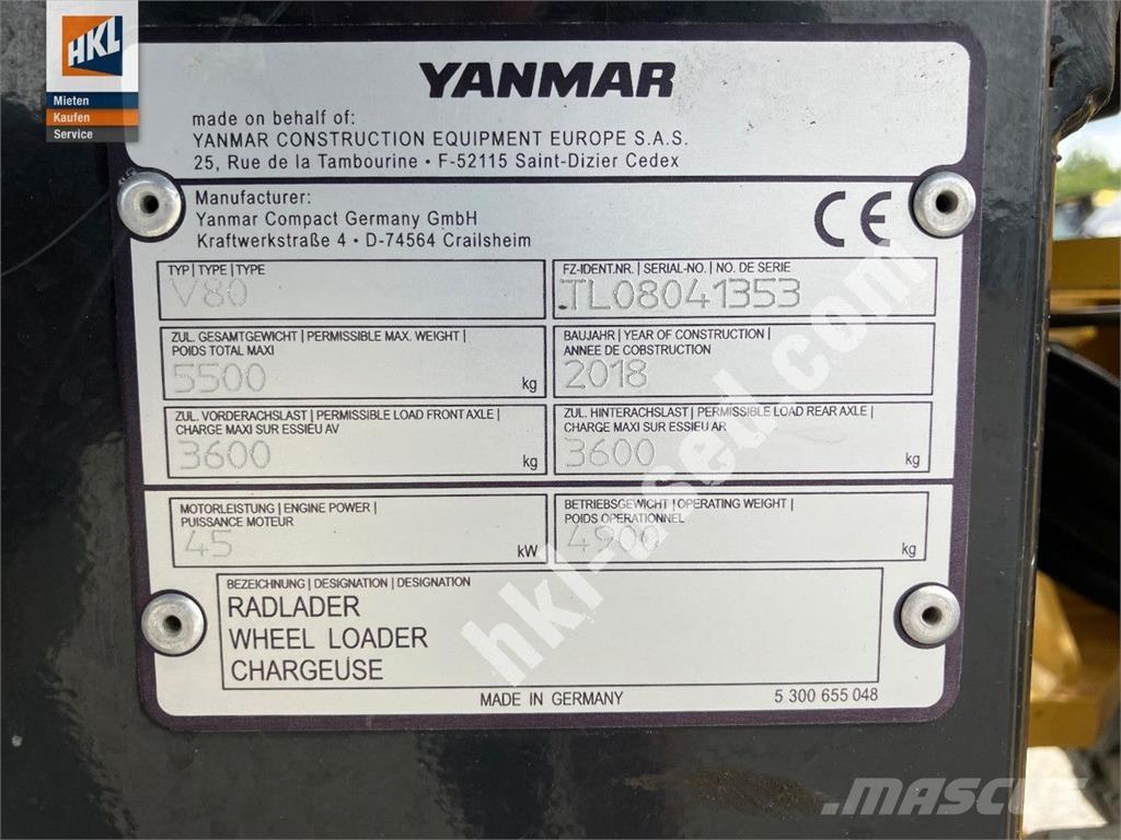 Yanmar V 80 Фронтальні навантажувачі