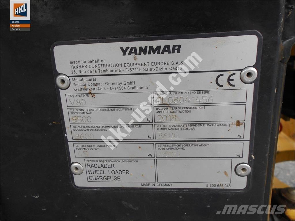 Yanmar V 80 Фронтальні навантажувачі