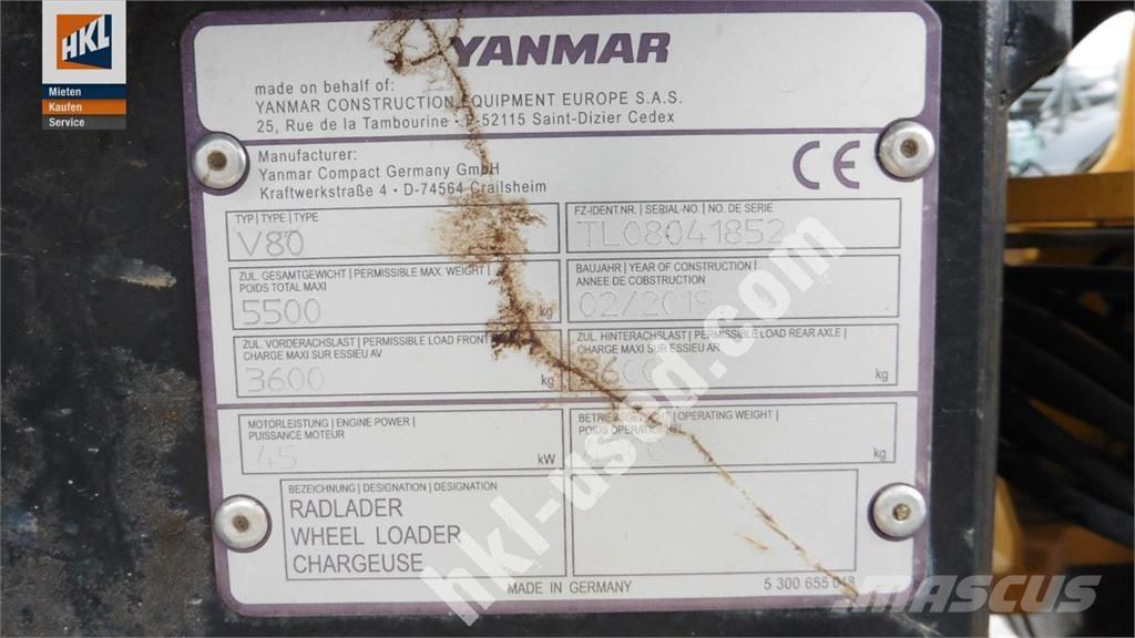 Yanmar V 80 Фронтальні навантажувачі