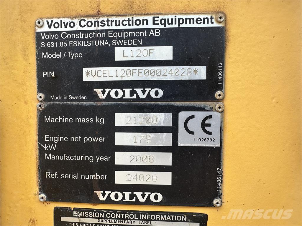 Volvo L120F Фронтальні навантажувачі