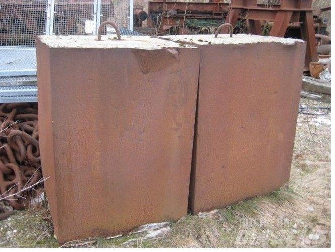  Ballastvægte 4 stk. - 2300 kg Запчастини для кранів