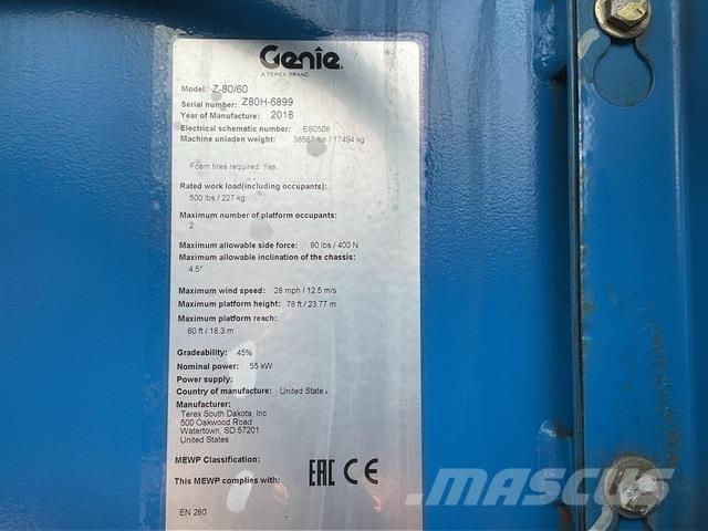 Genie Z80/60 Колінчаті підйомники