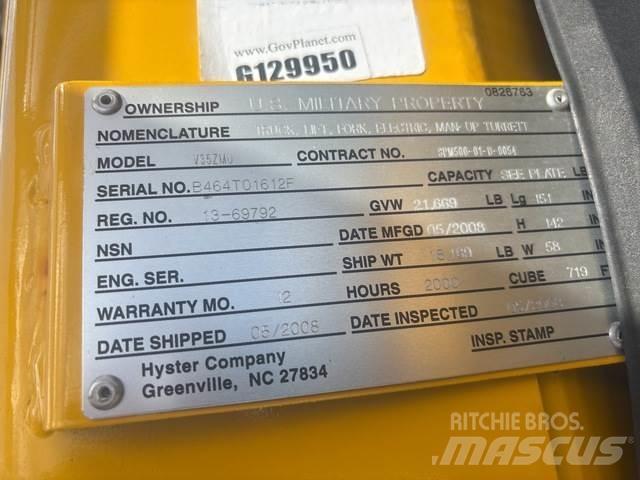 Hyster V35ZMU Підбірник заказів із середніх ярусів