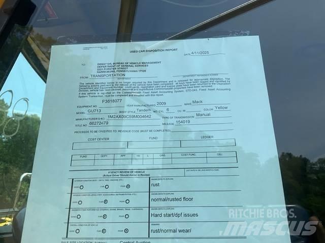 Mack GU713 Снігоочищувальні ножі та плуги