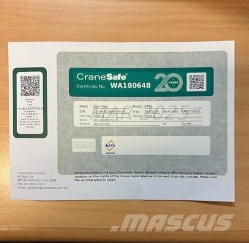 Zoomlion RT55 автокрани всюдиходи