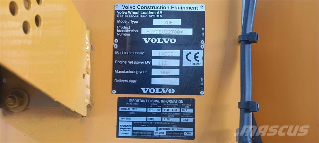 Volvo L70E Фронтальні навантажувачі