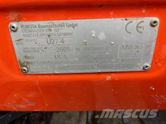 Kubota U27-4 Середні екскаватори 7т. - 12т.