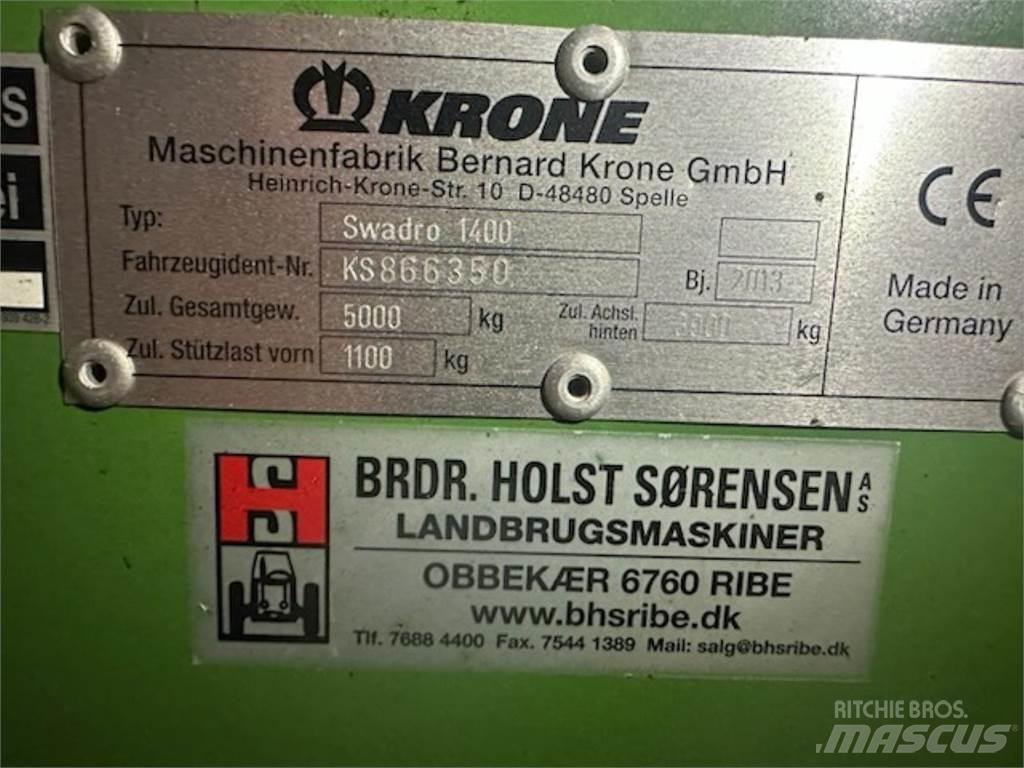 Krone SWADRO 1400 Граблі і сінозворушувачі