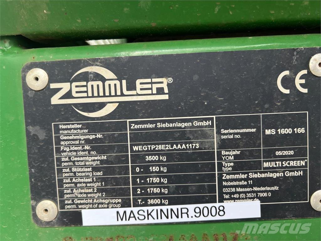 Zemmler MS1600 Обладнання для сортування відходів