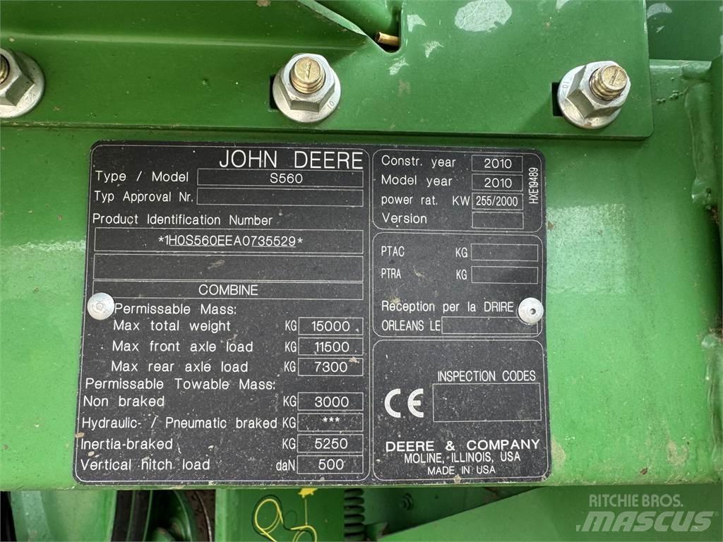 John Deere S560 Зернозбиральні комбайни
