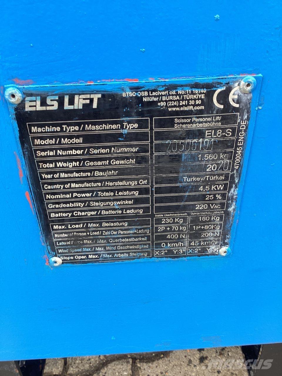 ELS LIFT EL8-S Підйомники-ножиці