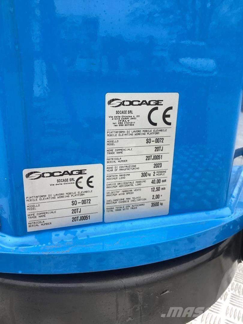 Socage 20TJ-Speed Автовишки на базі вантажівки