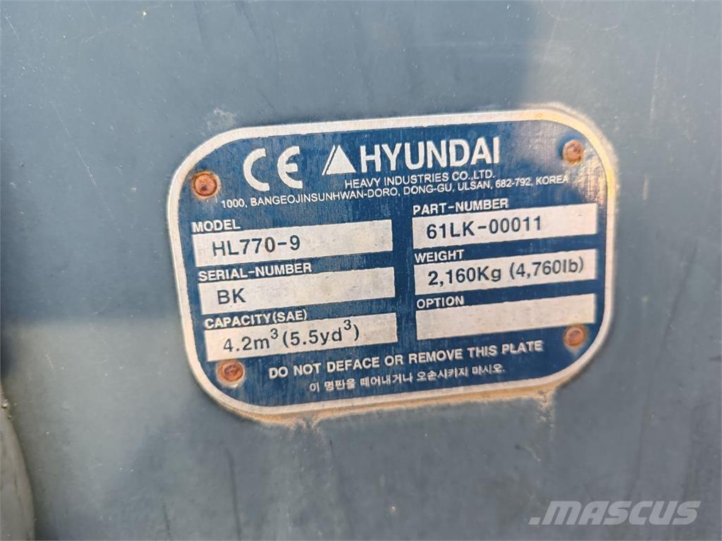 Hyundai HL770-9A Фронтальні навантажувачі