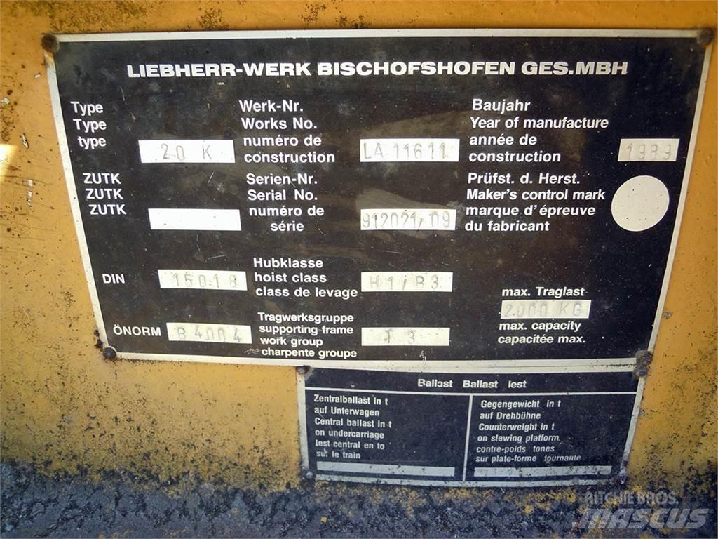 Liebherr 20K Баштові крани