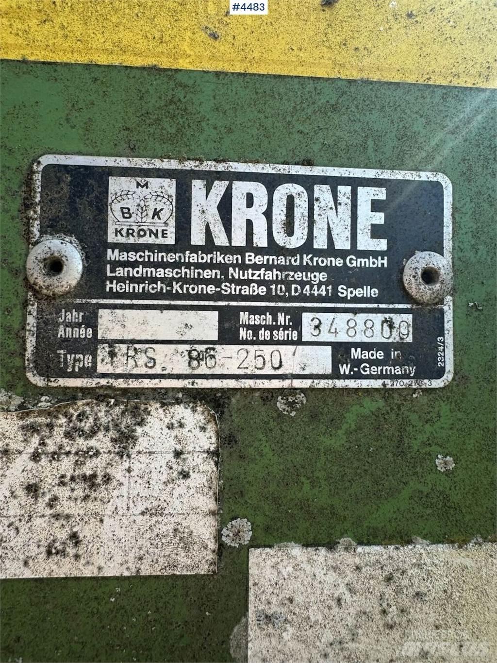 Krone TRS 86 Інші землеоброблювальні машини і додаткове обладнання