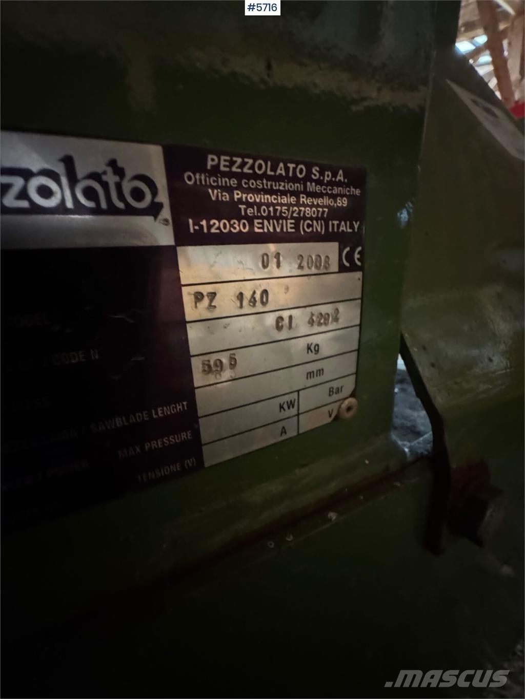 Pezzolato PZ 140 Інше обладнання