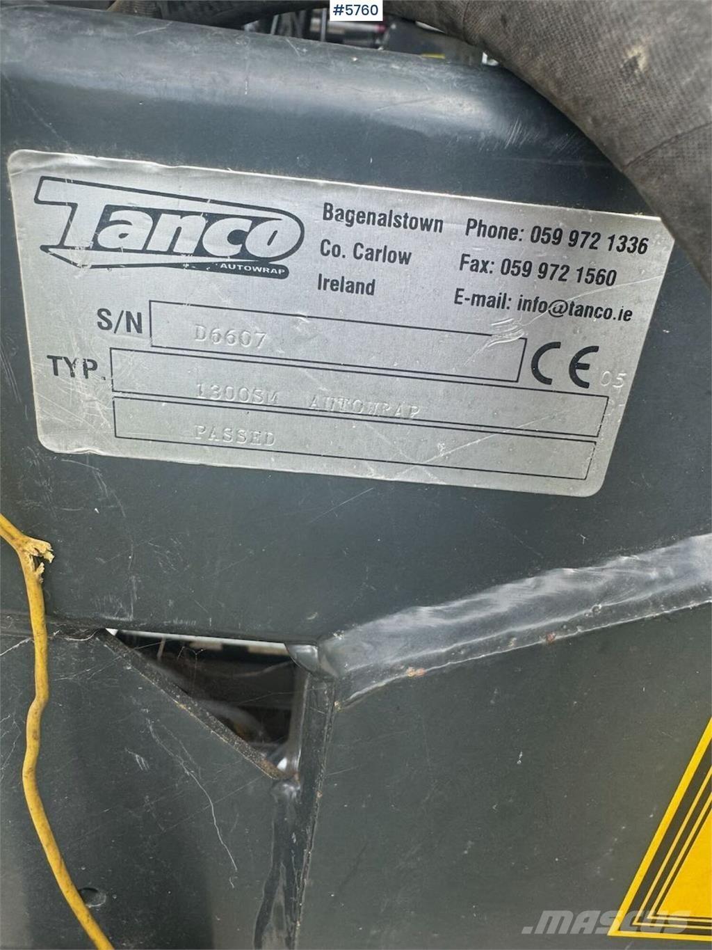 Tanco 1300SM Інше збиральне обладнання