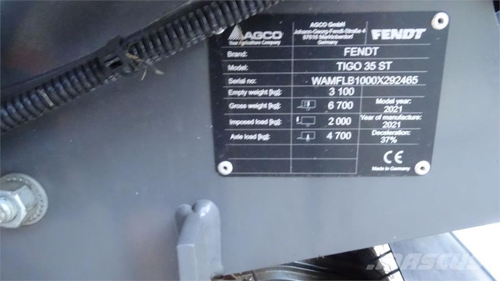 Fendt Tigo Причепи із самозавантаженням