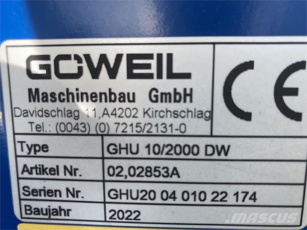  GHU 10/2000DW Інше додаткове обладнання для тракторів