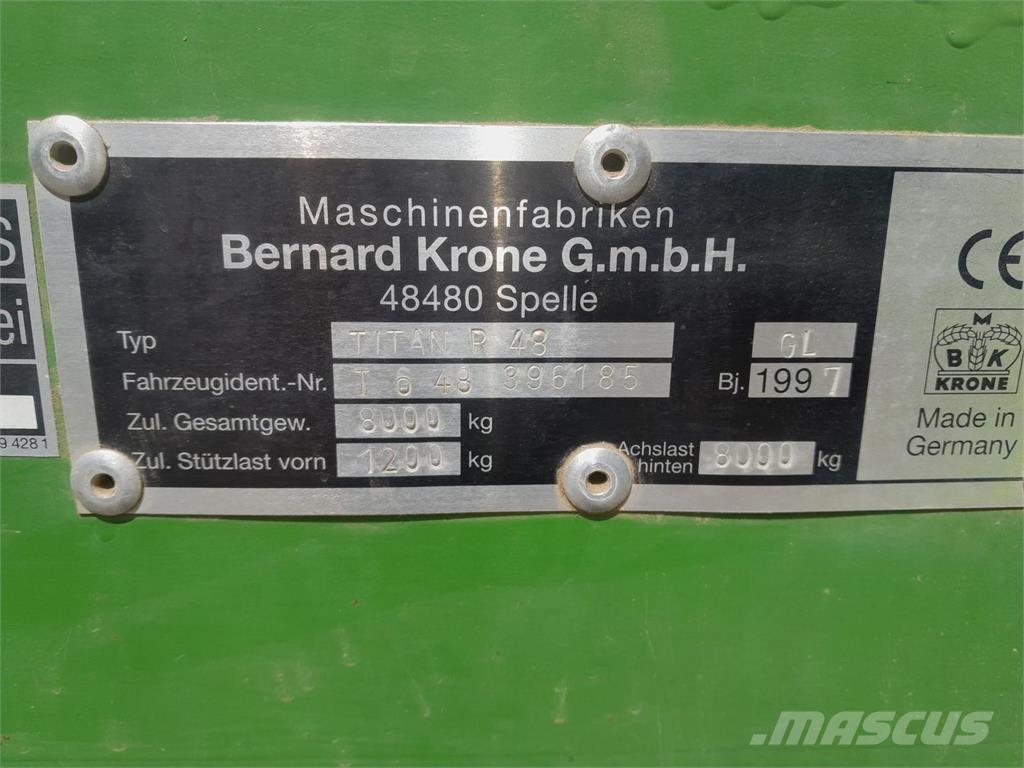 Krone Titan R48 Причепи із самозавантаженням