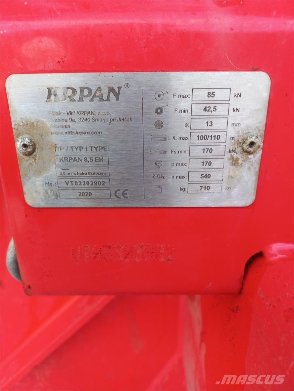 Krpan 8,5EH Лебідки